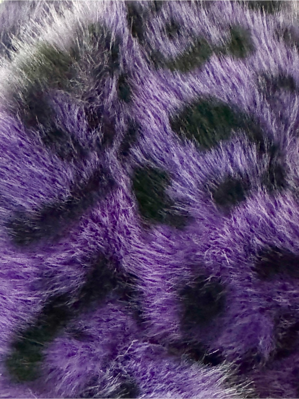 New Fall Winter Purple Leopard Print Faux Fur Neck Warmer Pull Through Scarf - Picture 6 of 6